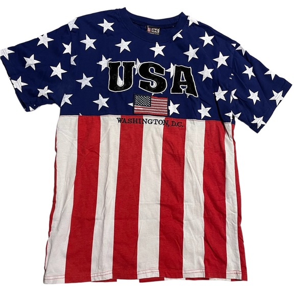 USA Other - Vintage USA American Flag Washington DC 4th of July T-Shirt Double Sided Graphic